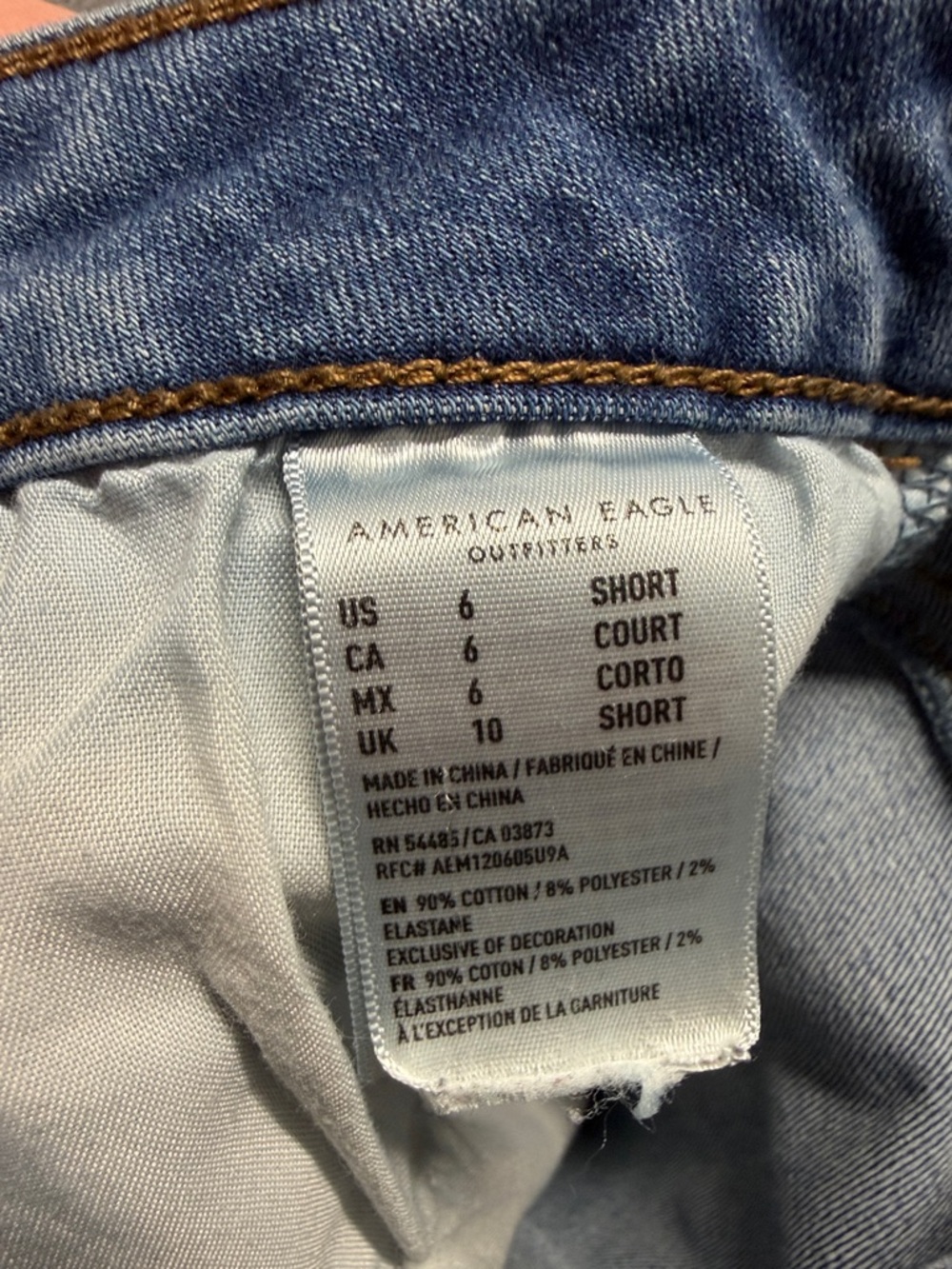 American Eagle Outfitters Light Blue Distressed Skinny Jeans - Women's - Picture 2 of 3